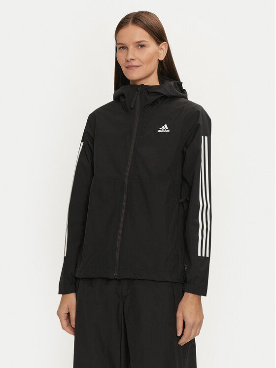 Adidas Prehodna Jakna Essentials 3-Stripes RAIN.RDY IV9263 Črna Regular Fit