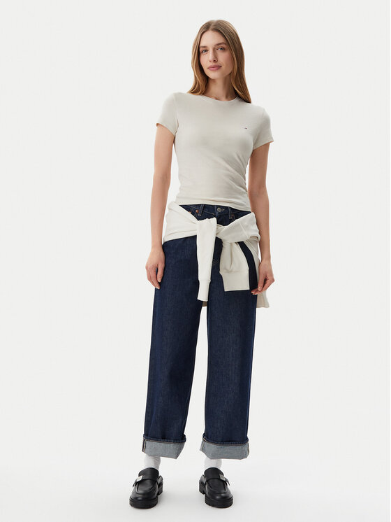 Tommy Jeans Tommy Jeans T-särk DW0DW20459 Beež Slim Fit