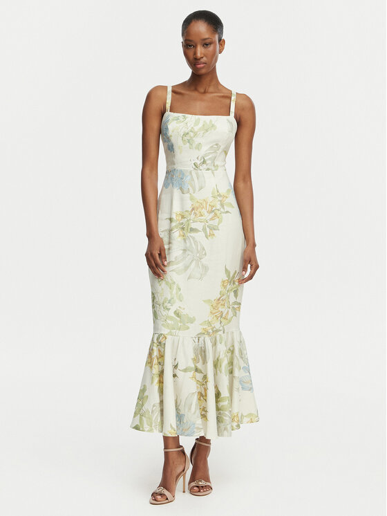 Guess Guess Коктейльна сукня W6GKA6 W2409 Світло-бежевий Regular Fit