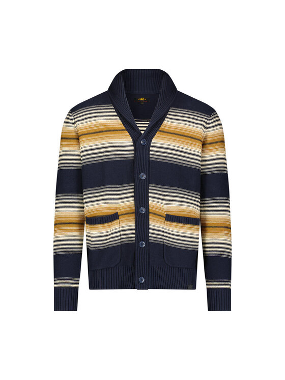 Lee Lee Maglione FRONTIER CARDIGAN Blu Regular Fit