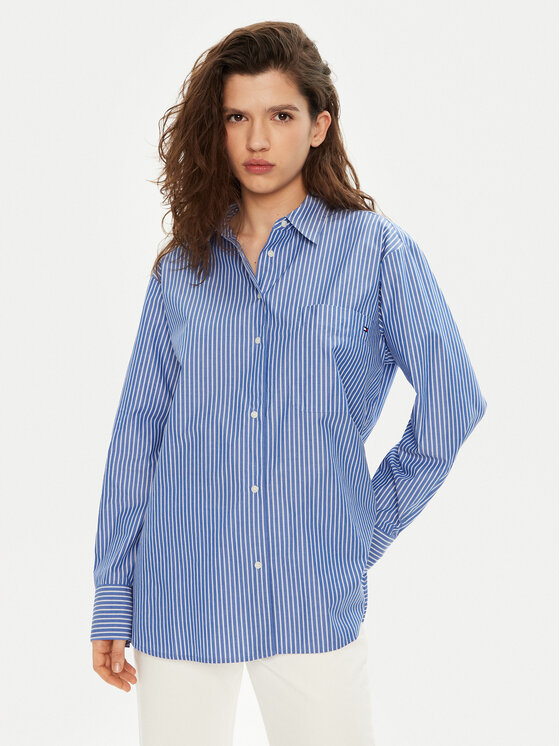 Tommy Hilfiger Tommy Hilfiger Košile WW0WW45612 Modrá Relaxed Fit