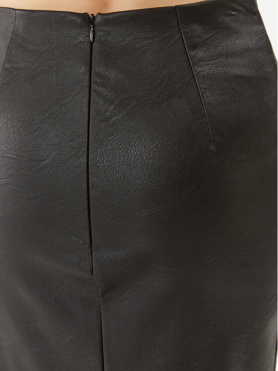 Rinascimento Rinascimento Suknja od imitacije kože CFC0115150003 Crna Regular Fit