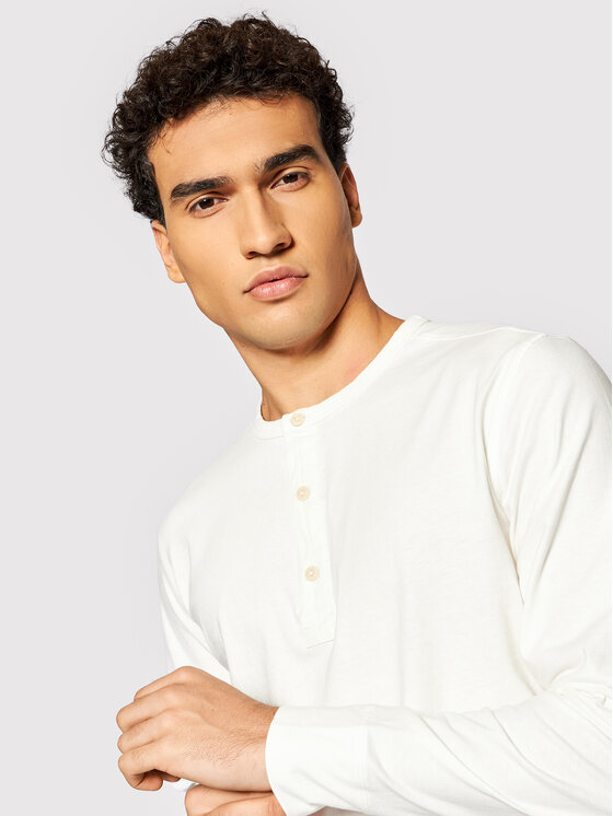 Selected Homme Selected Homme Longsleeve Baker 16080133 Biały Regular Fit