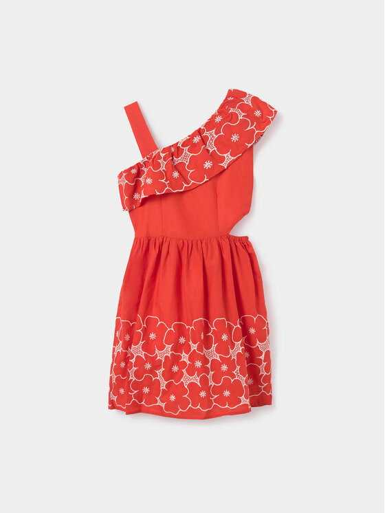 Mayoral Mayoral Sommerkleid 6963 Rot Regular Fit