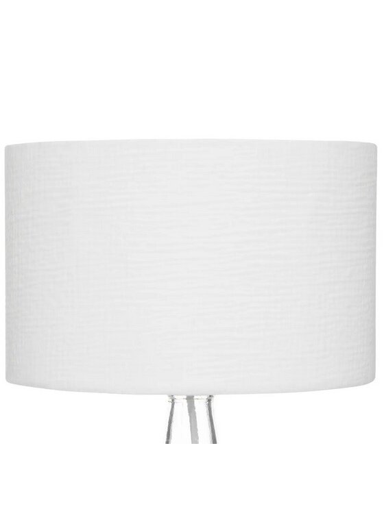 MIAhome MIAhome Lampa stołowa szklana z bawełnianym kloszem 43,5 cm Biały