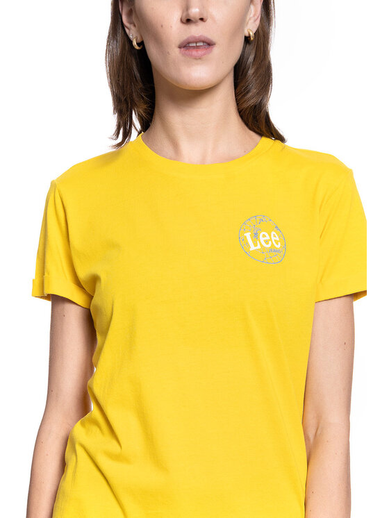 Lee Lee T-shirt SS GLOBAL TEE Giallo Regular Fit