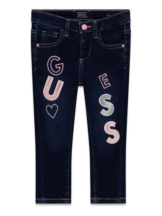 Guess Kids Guess Kids Kalhoty z materiálu 183394 Modrá Regular Fit