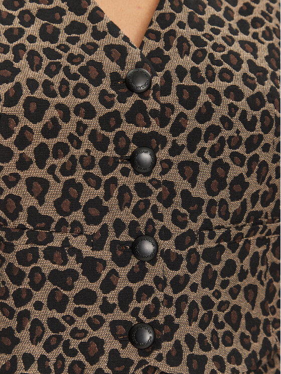Morgan Morgan Prsluk 251-CBILI.F Smeđa Slim Fit