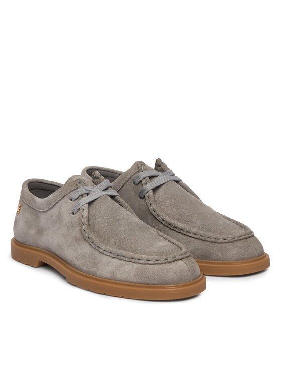 Tommy Hilfiger Tommy Hilfiger Pusbačiai Lightweight Suede Apron Toe FW0FW09262 Pilka
