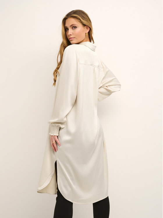 Kaffe Kaffe Haljina košulja Ilse 10506937 Écru Relaxed Fit