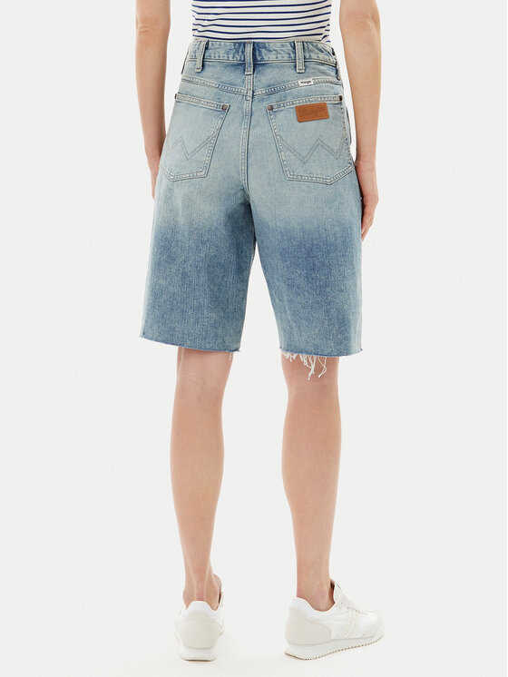Wrangler Wrangler Džínsové šortky Jort 112362710 Modrá Relaxed Fit