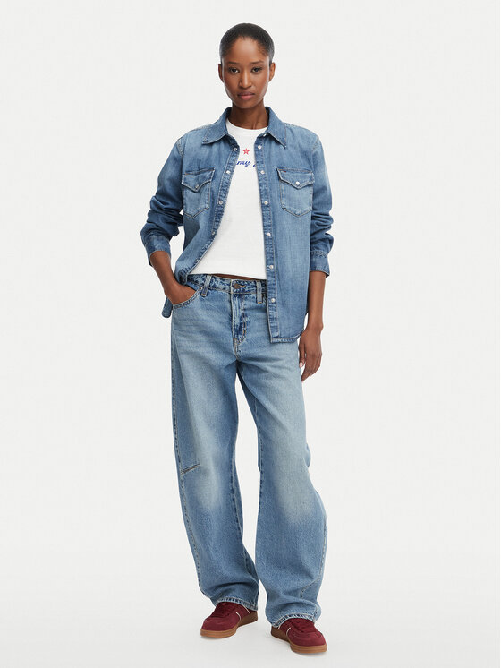 Tommy Jeans Tommy Jeans Džinsa krekls DW0DW23486 Zils Regular Fit