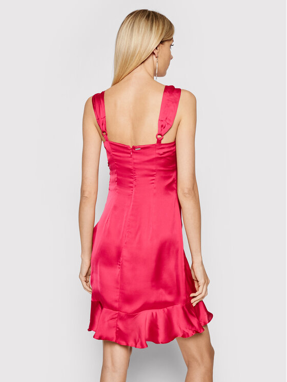 Guess Guess Cocktail obleka Larissa W1GK0W WCUN0 Roza Slim Fit