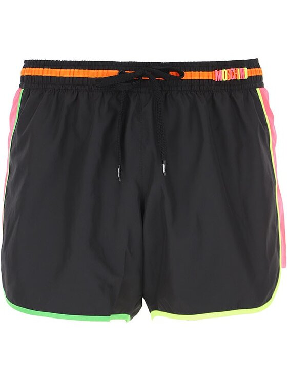 MOSCHINO Underwear & Swim MOSCHINO Underwear & Swim Plavecké šortky A6107 5989 1555 NEON BLACK Černá Regular Fit
