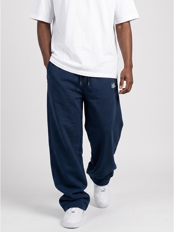 Jigga Wear Jigga Wear Spodnie dresowe Szerokie luźne 131972 Granatowy Baggy Fit