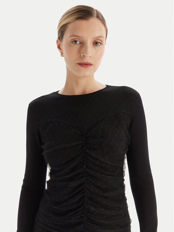 TWINSET TWINSET Koktejlové šaty 252TT3261 Černá Slim Fit