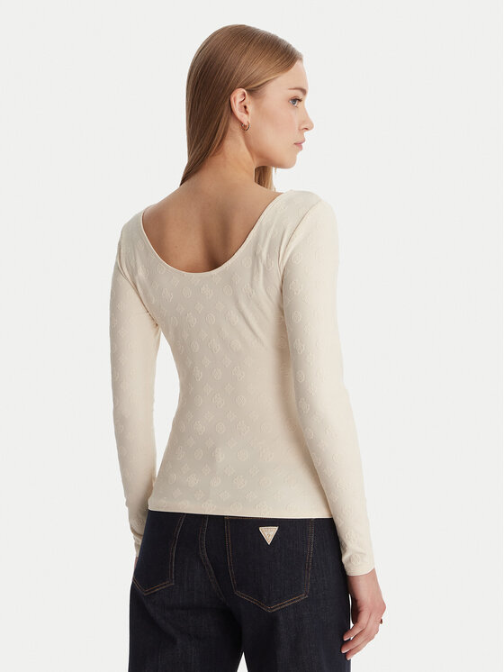 Guess Guess Блузка W6RP46 KA660 Écru Regular Fit