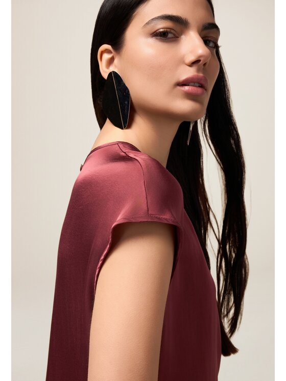 Oltre Oltre Blusa 2481J000720N036 Bordeaux Regular Fit