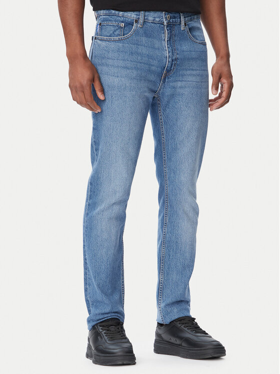 HUGO Blugi Ash 50563468 Albastru Slim Fit