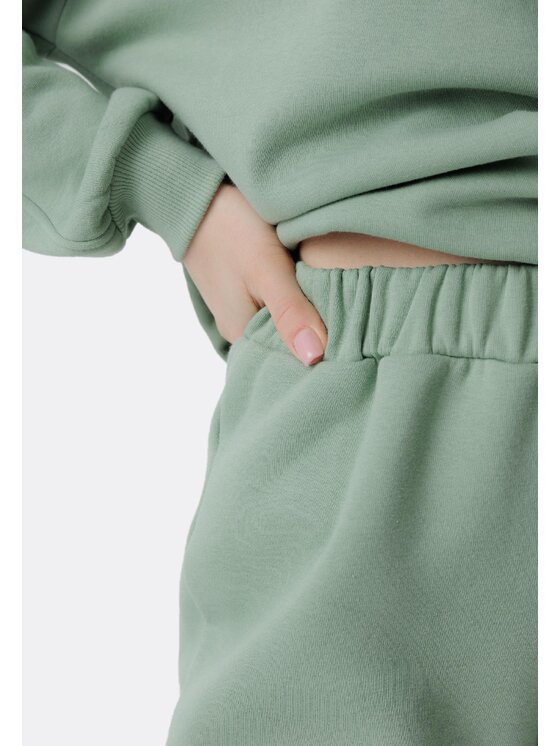 LAURELLA LAURELLA Teplákové kalhoty 3TU015 Zelená Regular Fit