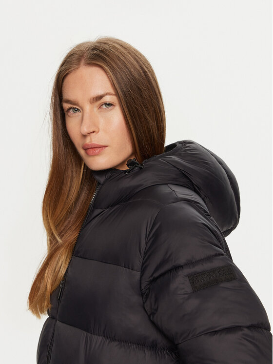 Napapijri Napapijri Žieminė striukė A-Box Logo NP0A4HZ3 Juoda Regular Fit