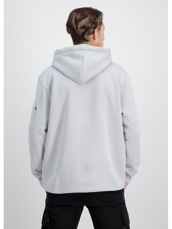 Alpha Industries Alpha Industries Bluza Patch Loose Fit Hoodie Szary Oversize