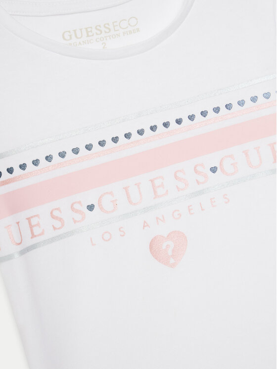 Guess Guess Tricou K5GI00 K6YW4 Alb Regular Fit