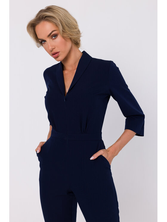 Made of Emotion Made of Emotion Kombinezon M751 Granatowy Modern Fit