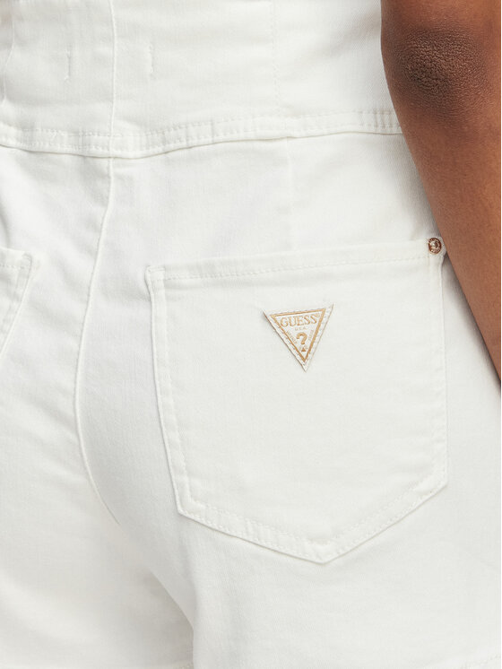 Guess Guess Džínsové šortky W6GD57 D0853 Biela Regular Fit