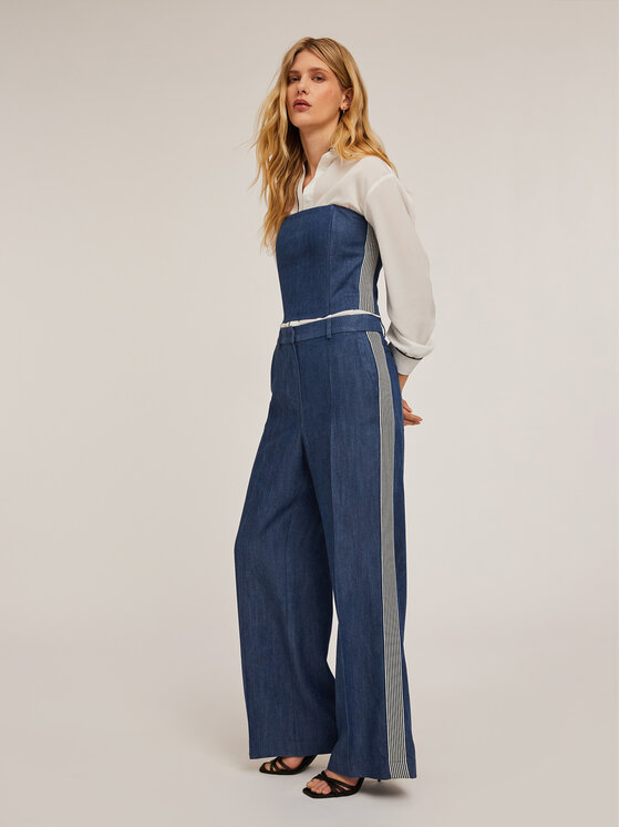 Motivi Motivi Pantaloni di tessuto P080Q004140N034 Blu Over Fit