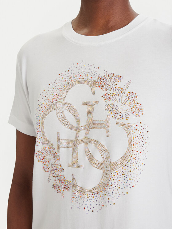 Guess Guess T-Shirt E6GI01 K68D2 Biały Regular Fit