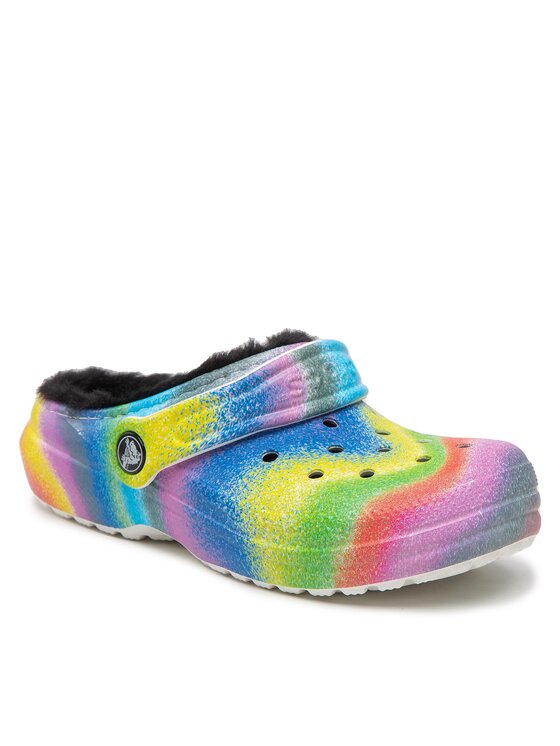 Şlapi Crocs Classic Lined Spray Dye Clog K 208081 Colorat