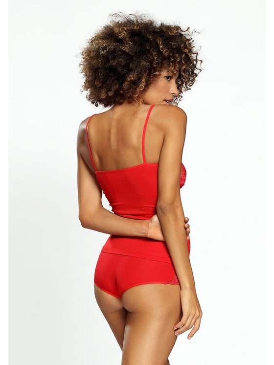 DKaren Lingerie DKaren Lingerie Komplet bielizny Wiktoria Czerwony Classic Fit