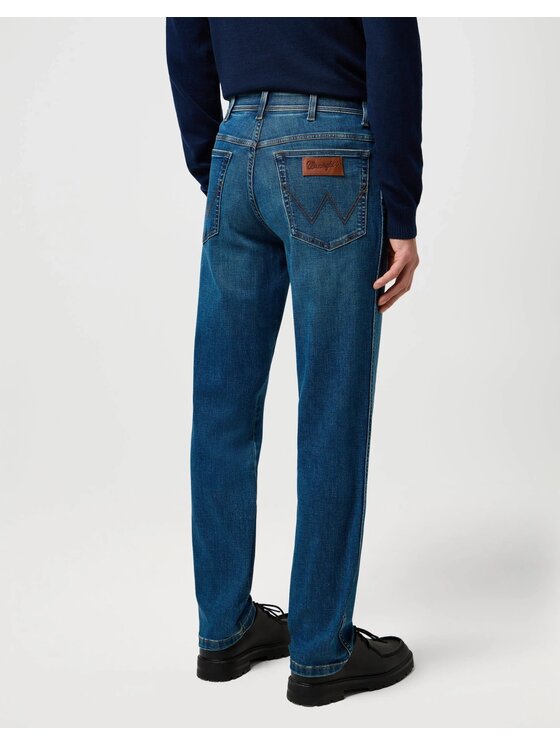 Wrangler Wrangler Jeansy TEXAS SLIM Niebieski Slim Fit