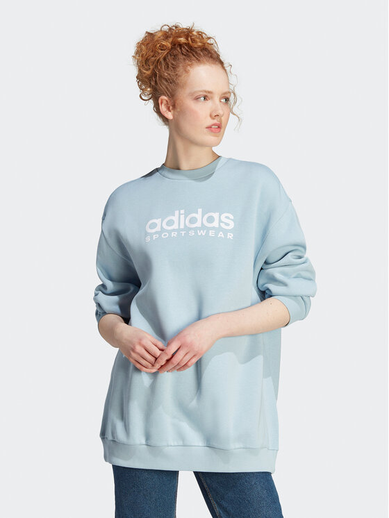 adidas Džemperis ar kapuci ALL SZN Fleece Graphic IL3248 Gaiši zils Loose Fit