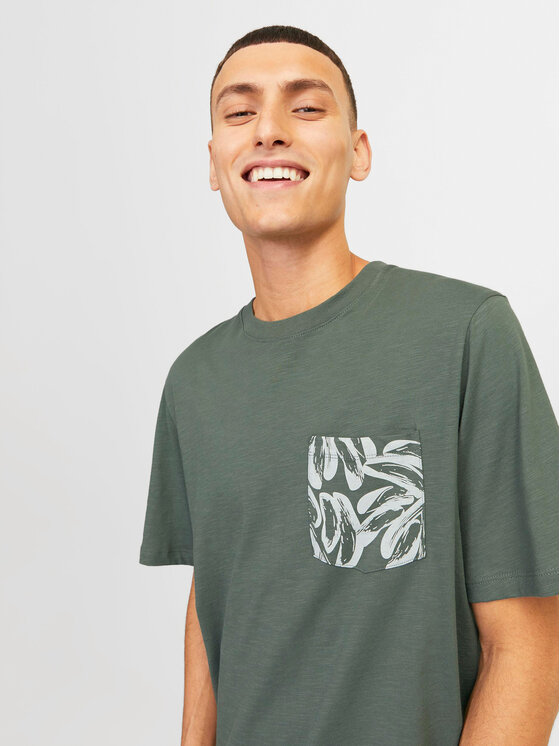 Jack & Jones Jack & Jones T-Shirt Lafayette 12250435 Zielony Standard Fit