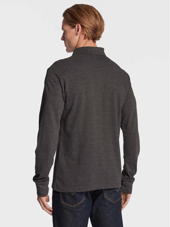 Brave Soul Brave Soul Тениска с яка и копчета MLT-412WASHINGTN Сив Slim Fit