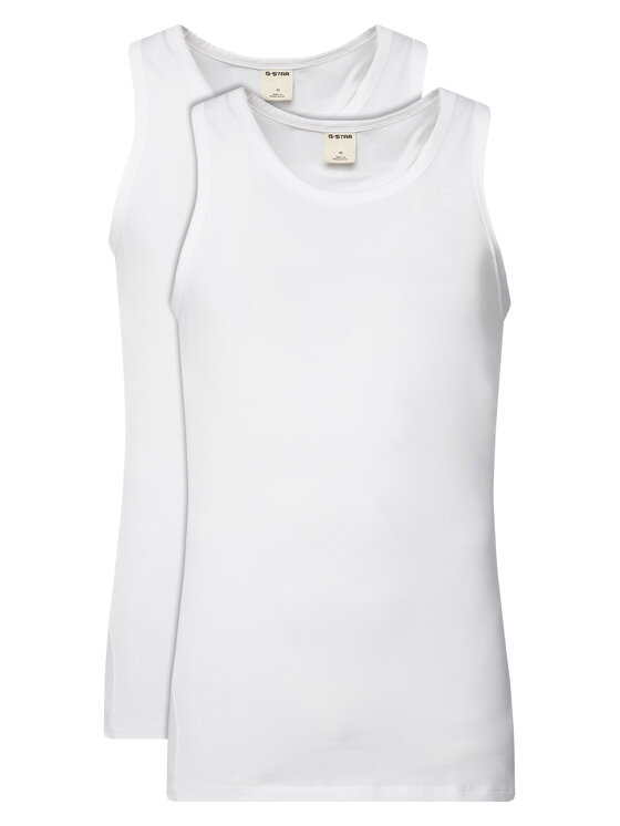 G-Star Raw Komplet tank topów D25476-3310 Biały Regular Fit
