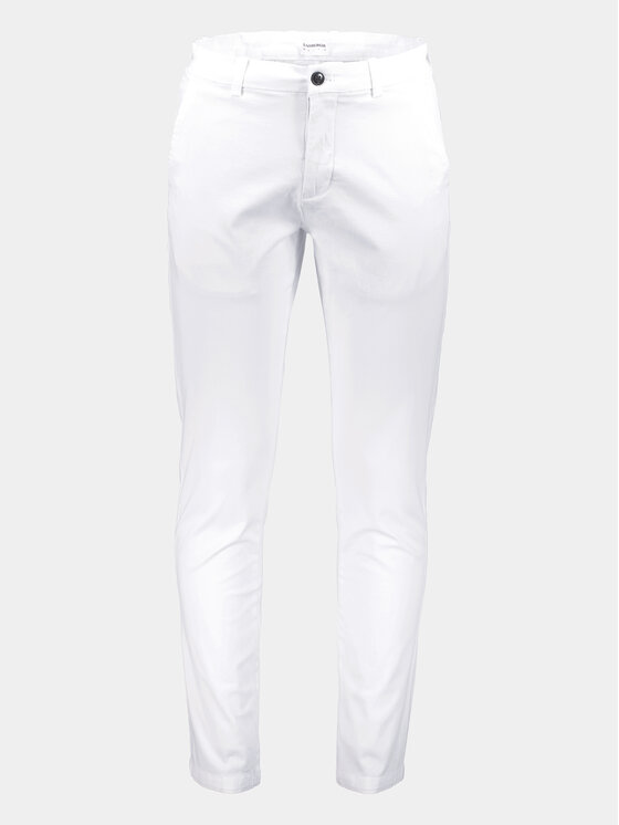 Lindbergh Lindbergh Chino nohavice 30-005044 Biela Slim Fit