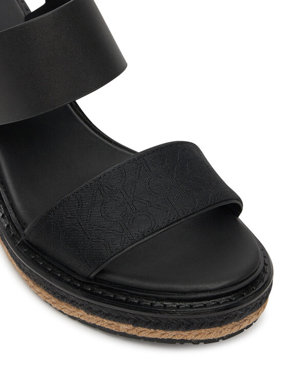 Calvin Klein Calvin Klein Espadrile Wedge Sandal 70 - Jacq HW0HW02386 Negru