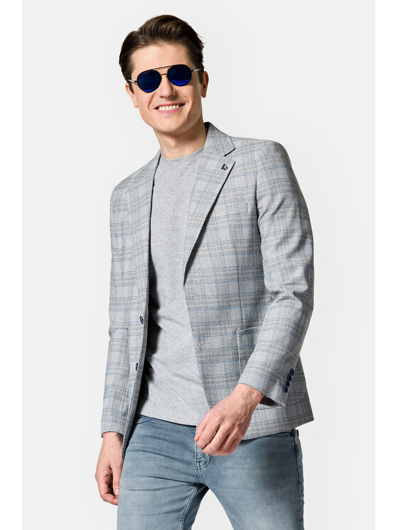 Lancerto Lancerto Marynarka Avila MA131123000021 Szary Slim Fit