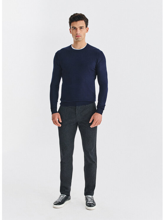 Pako Lorente Pako Lorente Sweter P25WN-2X-033 Granatowy Classic Fit