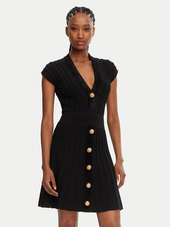 Női Kötött ruha Balmain, Méret: 34, Fekete, DF0R7086KH64