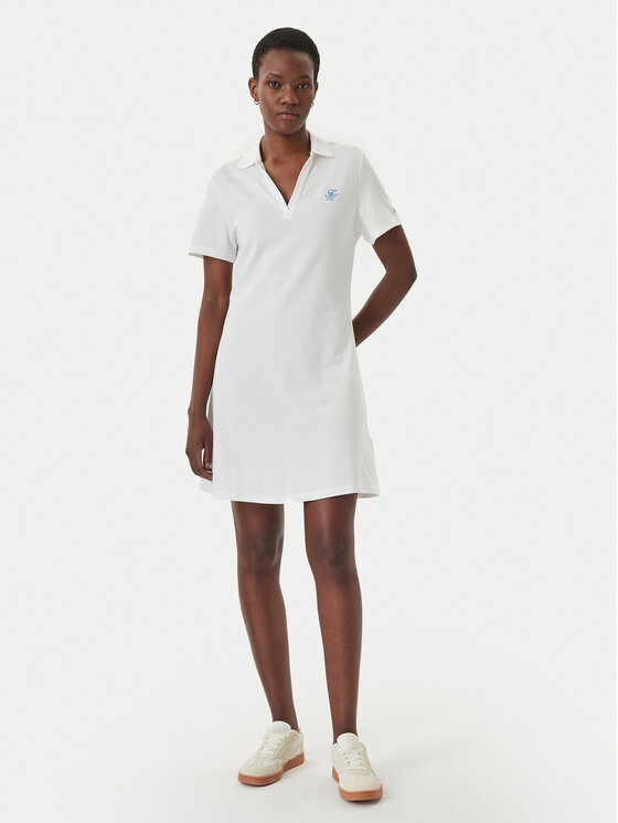 Tommy Hilfiger Tommy Hilfiger Ежедневна рокля WW0WW48749 Екрю Regular Fit