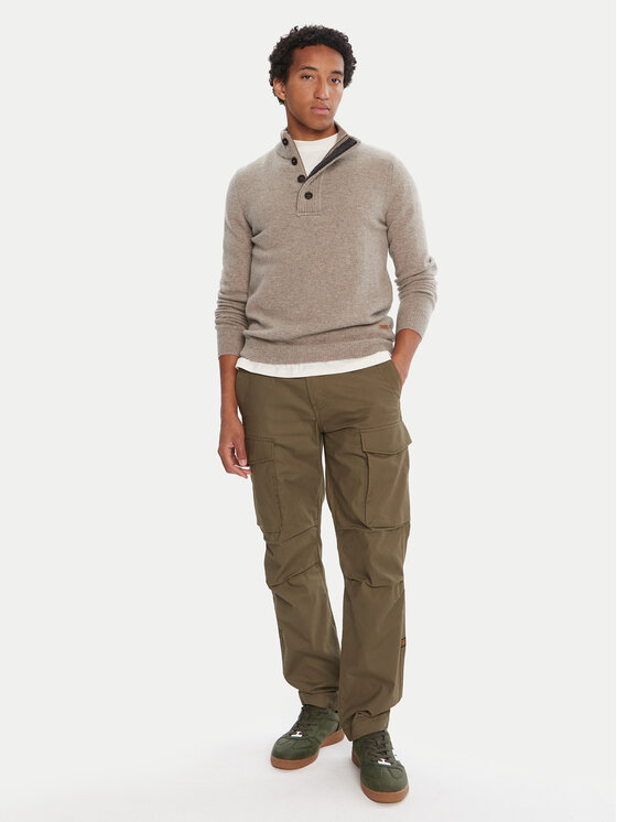 Barbour Barbour Sweter Patch Half Zip MKN0585ST51 Beżowy Regular Fit