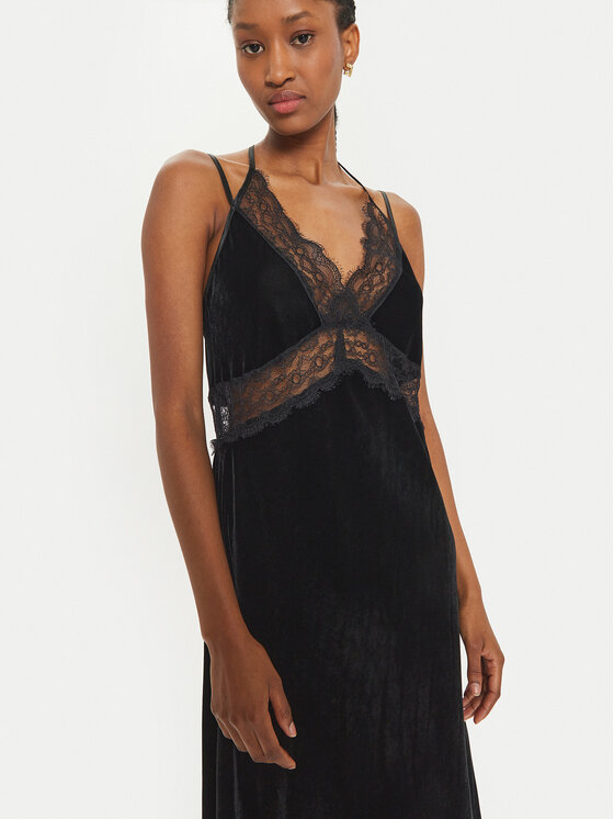 ViCOLO ViCOLO Rochie cocktail TS0282 Negru Slim Fit