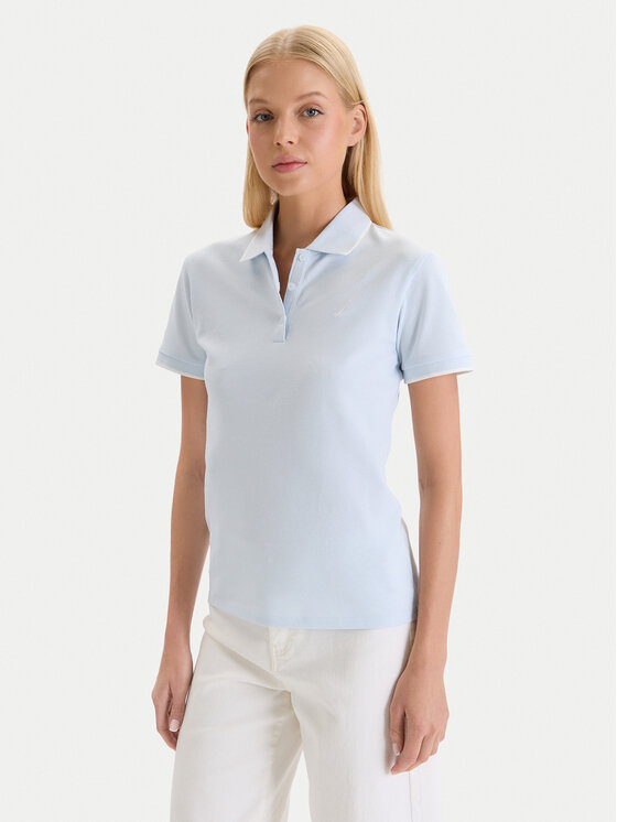 Nautica Nautica Поло W126-NALPO-1008-23X Блакитний Regular Fit