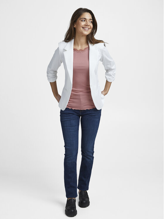 Fransa Fransa Sako 20604689 Bílá Regular Fit