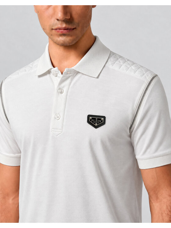 PHILIPP PLEIN PHILIPP PLEIN Polo 31655 Biały Slim Fit