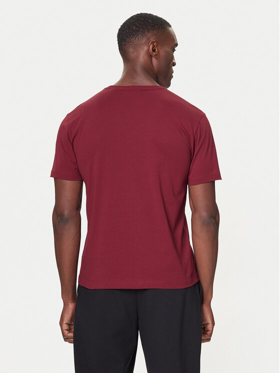 Gant Gant T-Shirt 2004080 Bordowy Regular Fit